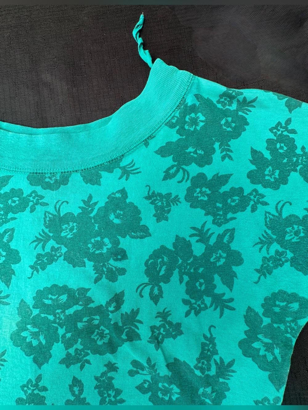 Vintage 80’s & 90’s Traffic Jam, Teal & Turquoise floral Top. M - Picture 14 of 15